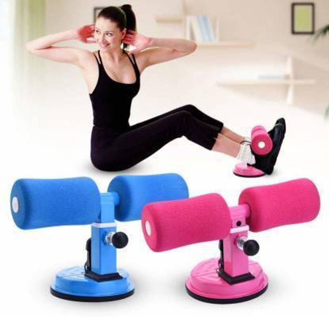 Situp Bar Adjustable Self Sit-Up Exercise Equipment with Comfortable Sponge, Black Sit-up Barnbsp;nbsp;(Black)