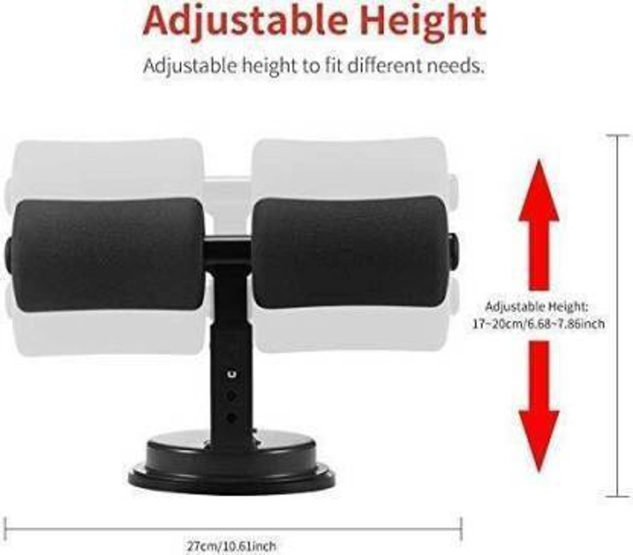 Situp Bar Adjustable Self Sit-Up Exercise Equipment with Comfortable Sponge, Black Sit-up Barnbsp;nbsp;(Black)