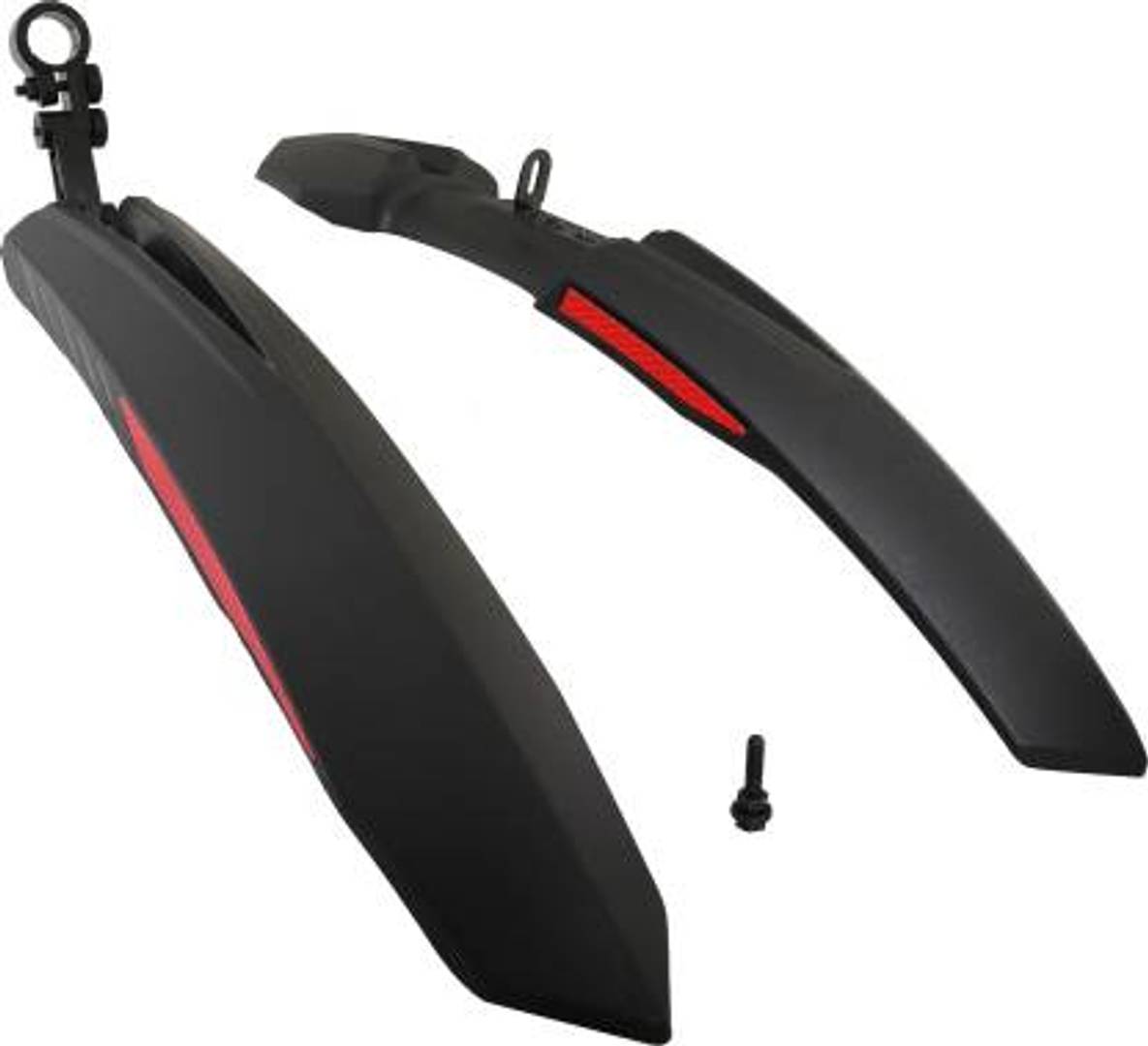 BICYCLE MUDGUARD Full Length Front and Rear Fender  (Red, Black)