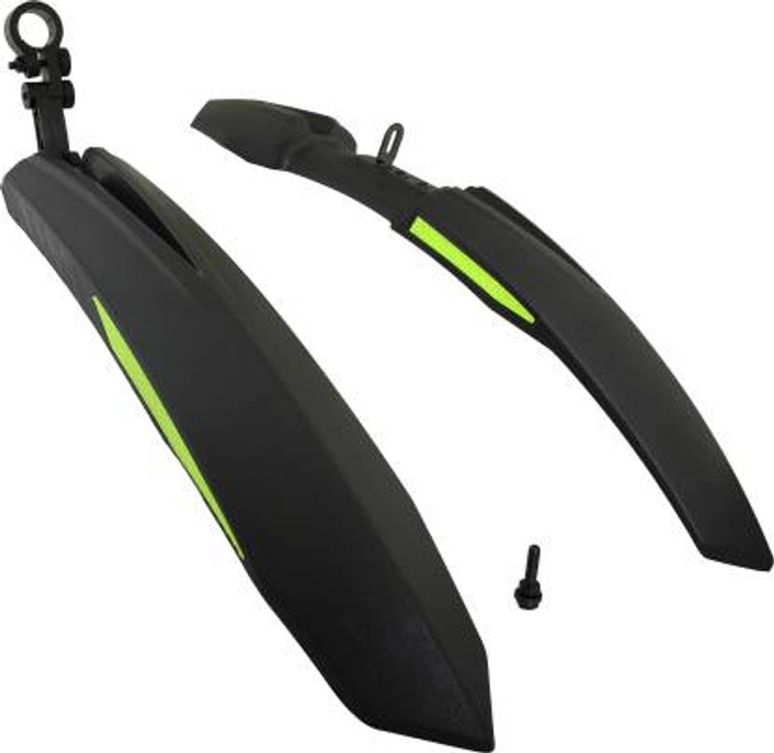 BICYCLE MUDGUARD Full Length Front and Rear Fender  (Green, Black)
