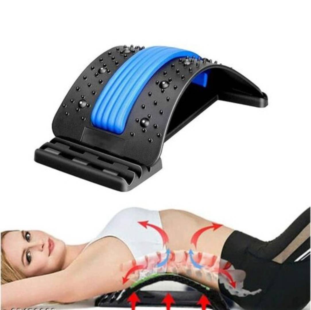 Back Pain Relief Product Back Stretcher, Spinal Curve Back Relaxation Device, Multi-Level Lumbar Region Back Support for Lower and Upper Muscle Pain Relief, Back Massager