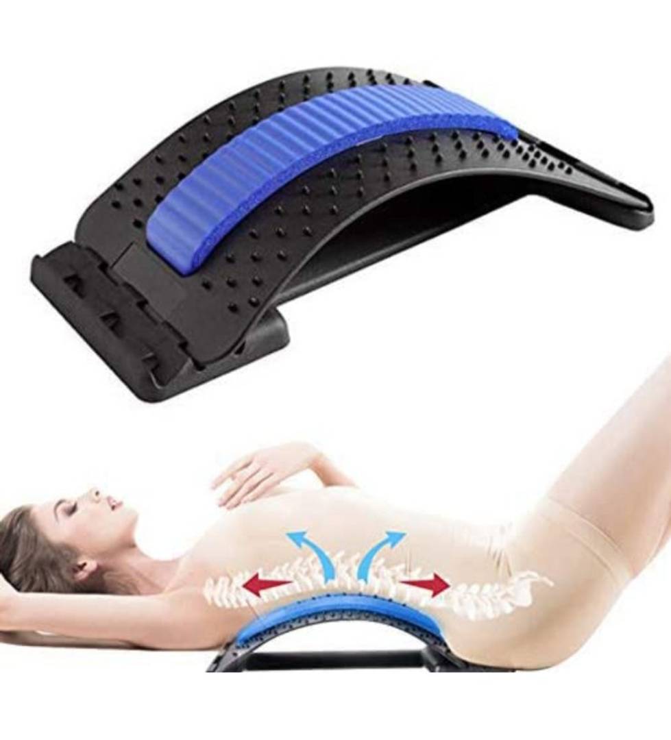 Back Pain Relief Product Back Stretcher, Spinal Curve Back Relaxation Device, Multi-Level Lumbar Region Back Support for Lower and Upper Muscle Pain Relief,