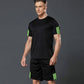 Men's Sports T Shirt  Shorts Set - Black