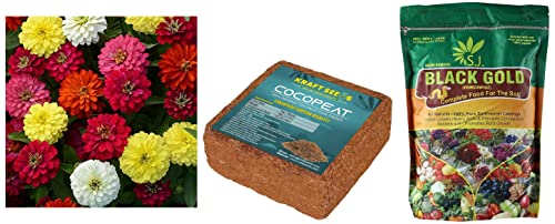 Kraft Seeds - Cocopeat Brick 1kg Block for Gardening & Plants, Expands into Coco Peat Powder (Pack of 1)